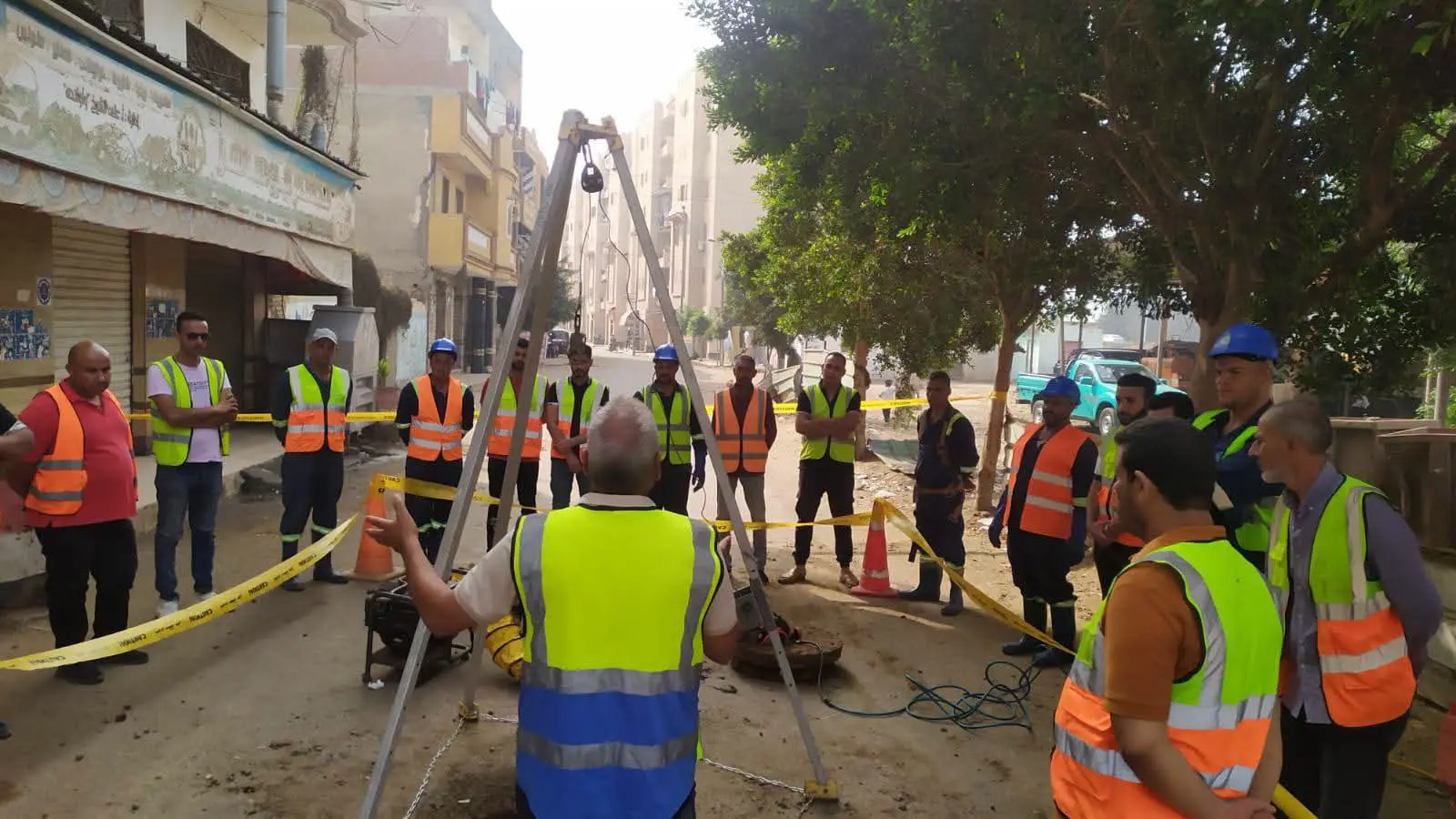 سلامة العاملين خط أحمر.. التراس تدريبات مكثفة بشبكات صرف الرحمانية - 1000113678