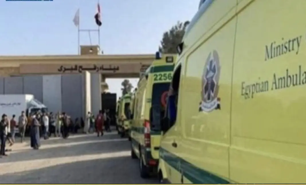 ميناء رفح البري يستقبل 47 جريحًا ومريضًا ومرافقًا فلسطينيًا للعلاج بمصر