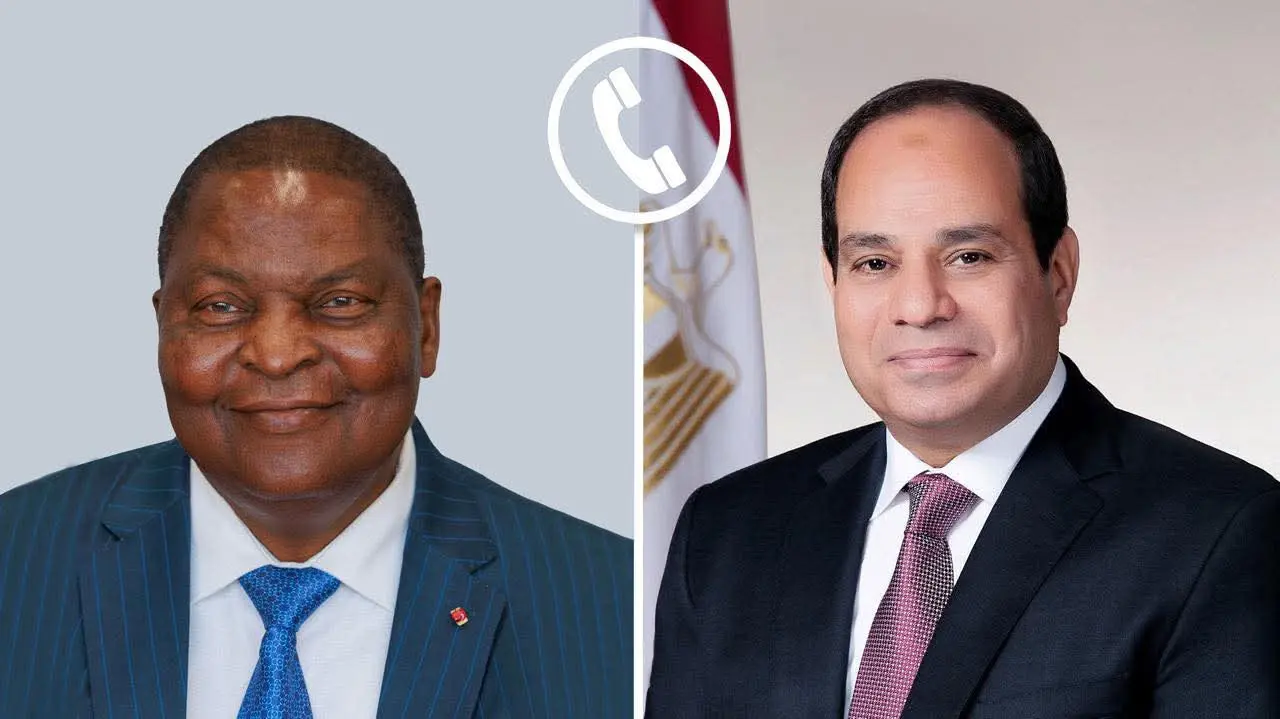 الرئيس يهنئ رئيس إفريقيا الوسطى  بإعادة انتخابه رئيساً للبلاد