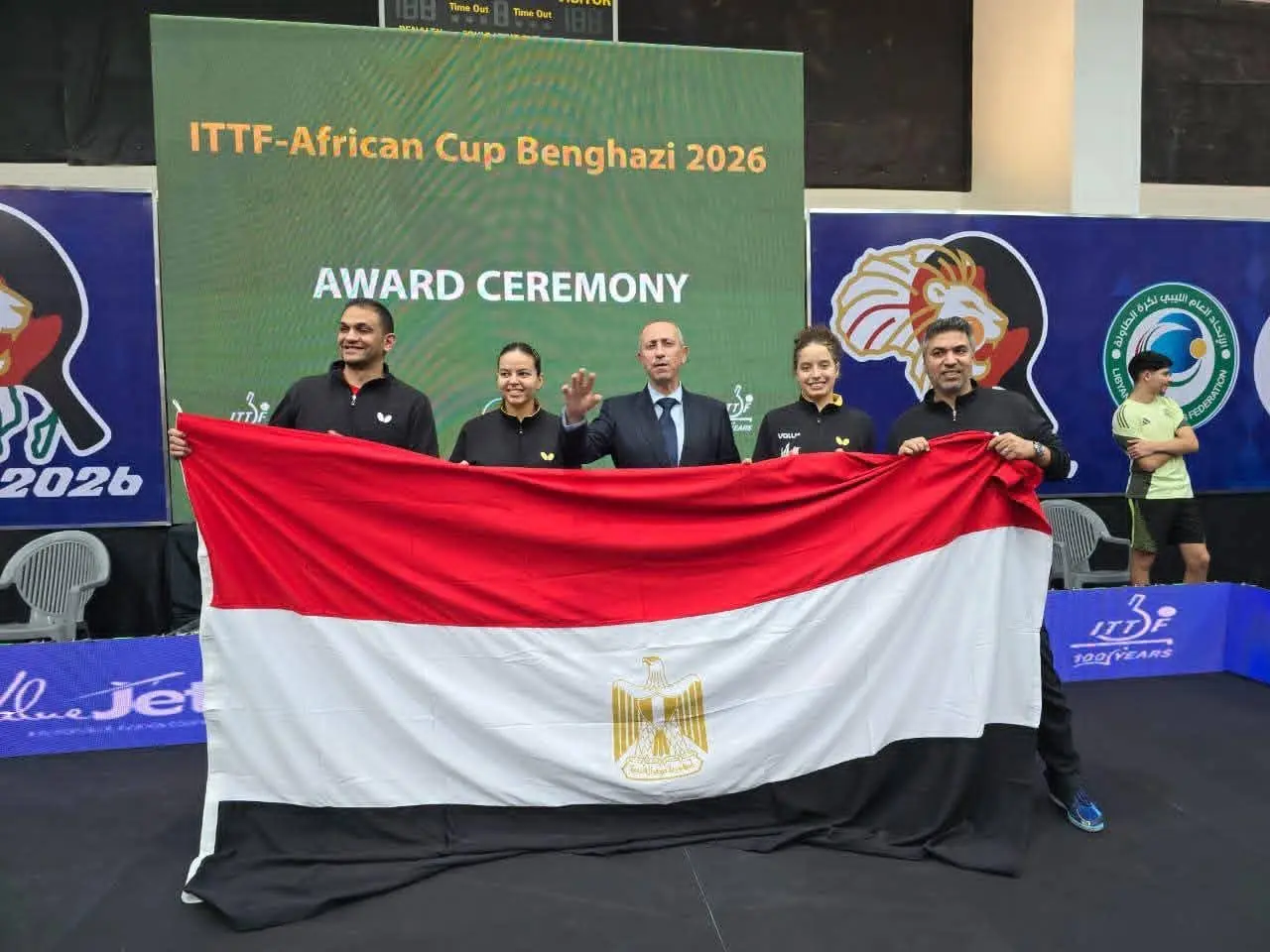 وزير الشباب والرياضة يهنئ أبطال تنس الطاولة بعد الإنجاز القاري والتتويج بذهبيتي كأس أفريقيا 2026 بليبيا