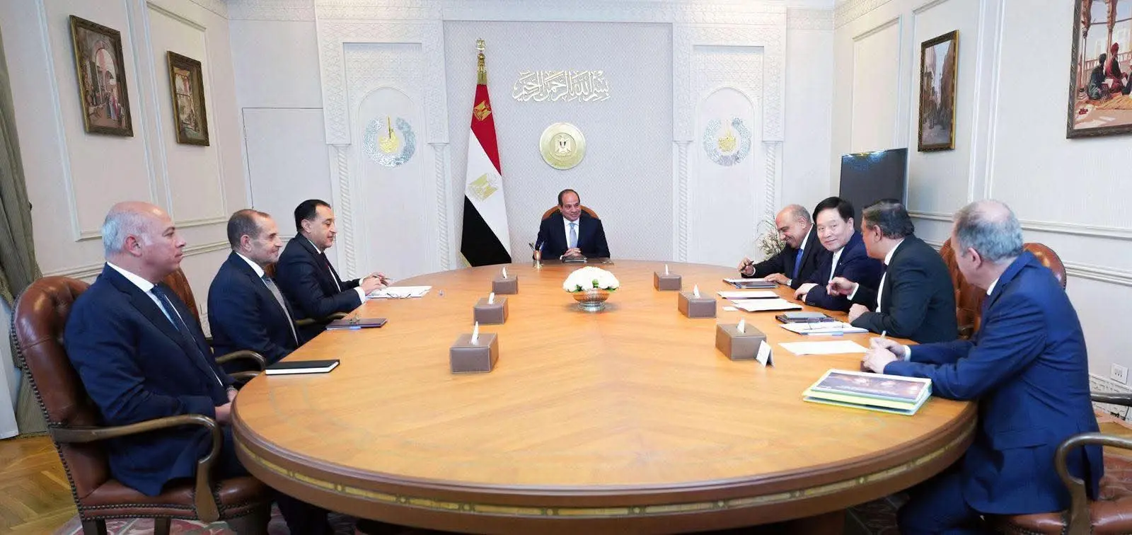 السيسي يبحث مع رئيس شركة GCL الصينية توطين صناعة الطاقة المتجددة في مصر - 1000425435