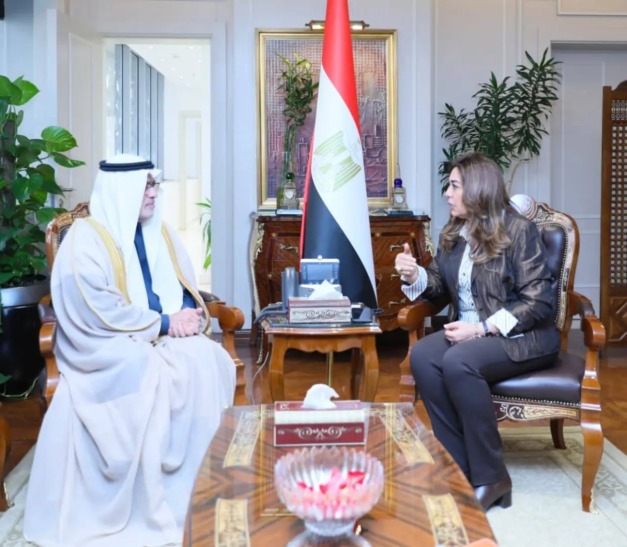 وزيرة التنمية المحلية والبيئة تلتقى الرئيس التنفيذي للمركز الوطني لتنمية الحياة الفطرية بالسعودية - 1000430026