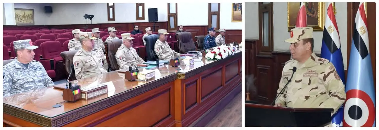 وزير الدفاع والإنتاج الحربى يتفقد الجاهزية القتالية للمنطقة المركزية العسكرية ويشارك المقاتلين وجبة الإفطار - 1000434191