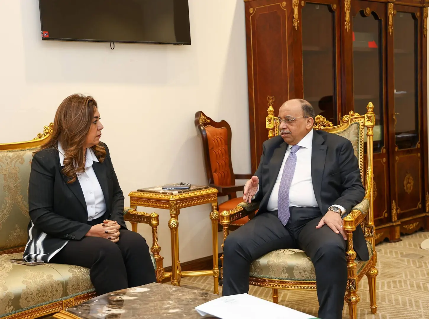 وزيرة التنمية المحلية والبيئة تزور مجلس النواب وتبحث مع رئيس لجنة الإدارة المحلية ملفات العمل المشتركة بحضور محافظ القاهرة