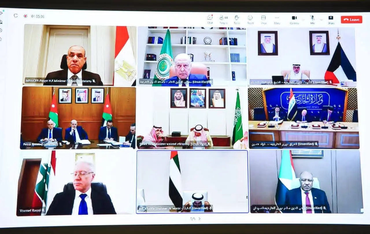 وزير الخارجية يشارك في اجتماع مجلس جامعة الدول العربية  لبحث التصعيد العسكري في المنطقة - 1000451553
