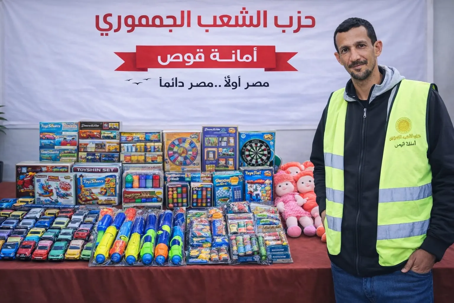 الشعب الجمهوري بقوص يوزع ألعابًا على الأطفال احتفالًا بعيد الفطر - 1000483864