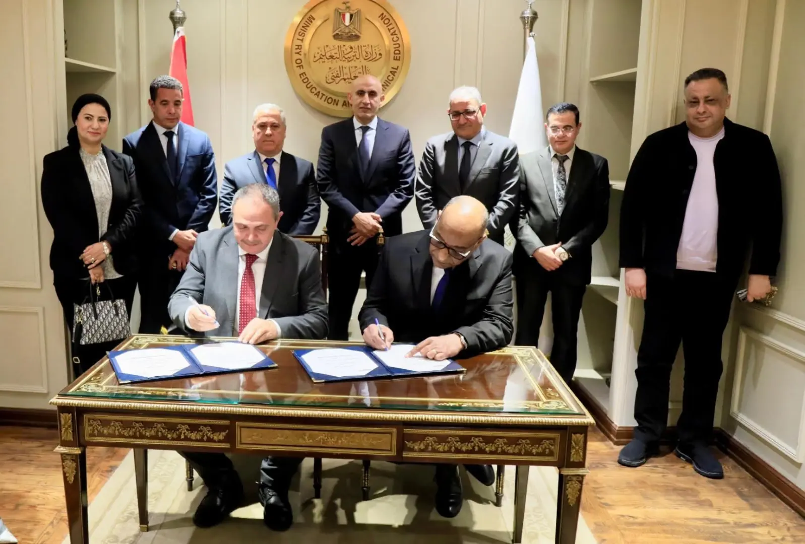 وزير التعليم ورئيس الوطنية للصحافة يشهدان بروتوكول تعاون مع "دار التحرير للطبع والنشر" لتطوير الخدمات التعليمية