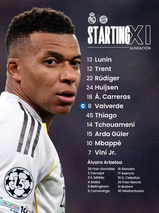رسميًا.. تشكيل ريال مدريد وبايرن ميونيخ في قمة دوري أبطال أوروبا - 1000523253