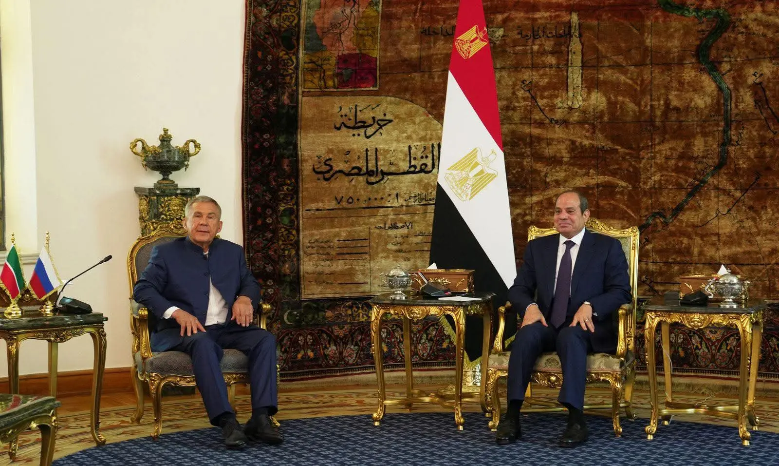 السيسي يستقبل رئيس تتارستان ويؤكد تعزيز الشراكة مع روسيا