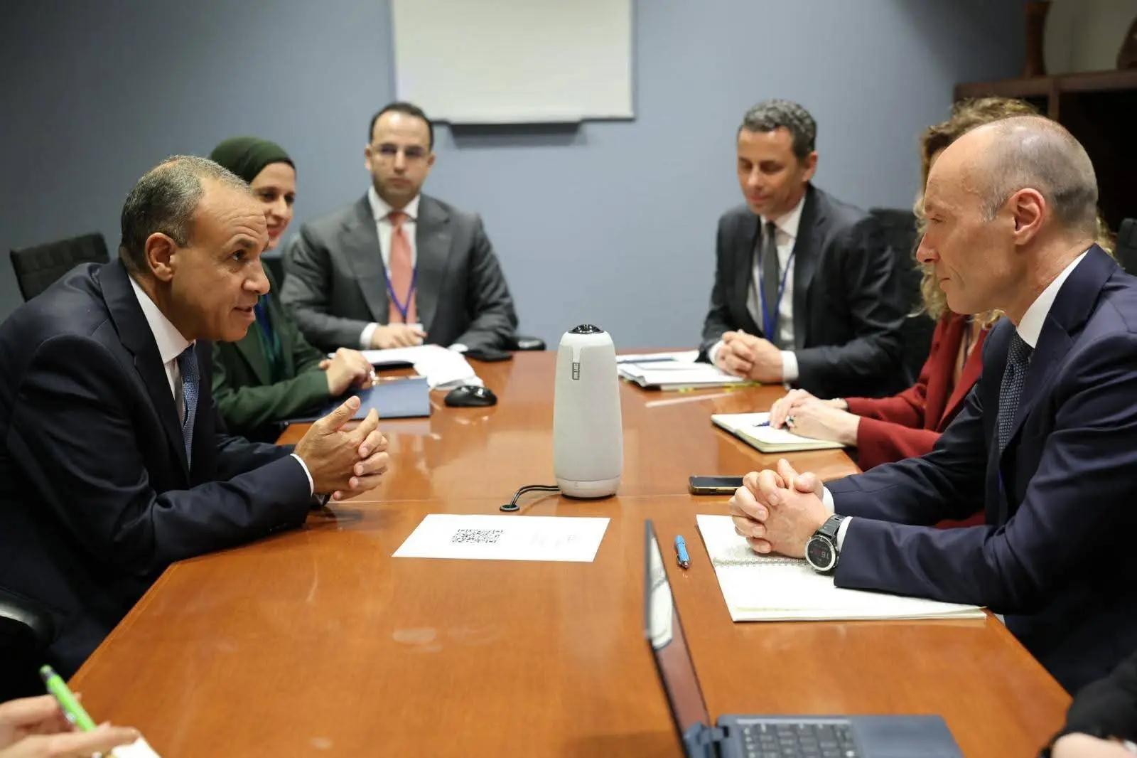 وزير الخارجية يبحث مع الوكالة الإيطالية للتعاون التنموي تعزيز الشراكة في مجالات الطاقة والبنية التحتية - 1000537935