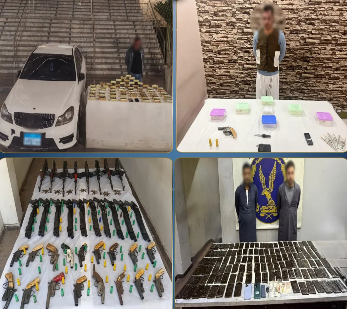 مصرع عنصرين شديدي الخطورة وضبط أكثر من طن مخدرات و52 سلاحًا ناريًا في حملات أمنية موسعة - 1000553730