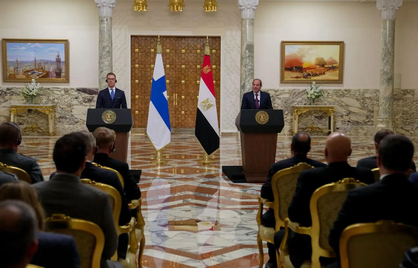 السيسي ورئيس فنلندا يؤكدان أهمية توسيع الشراكة في مجالات التكنولوجيا والطاقة - 1000555385
