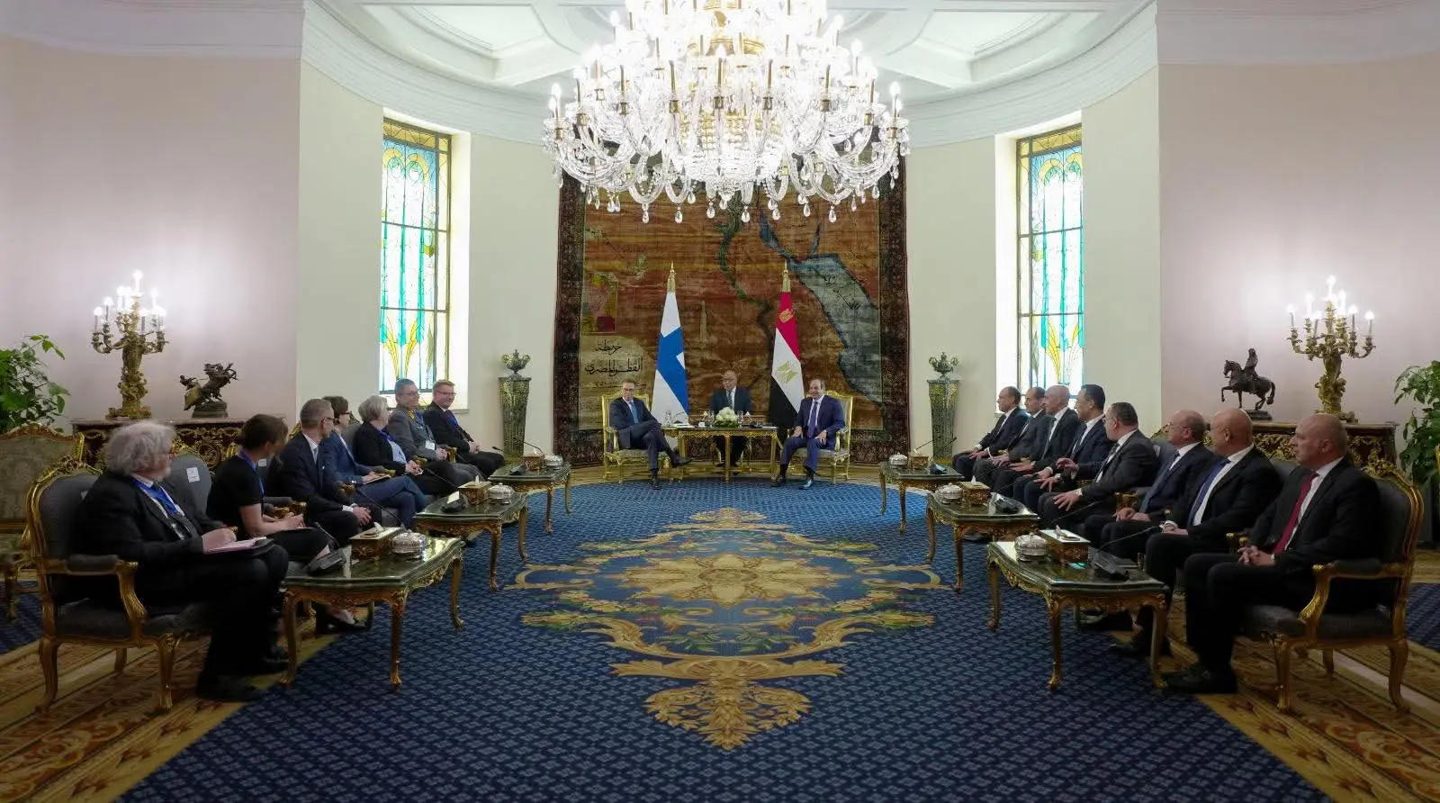 السيسي ورئيس فنلندا يؤكدان أهمية توسيع الشراكة في مجالات التكنولوجيا والطاقة - 1000555386