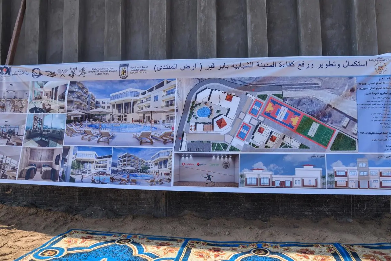وزير الشباب والرياضة ومحافظ الإسكندرية يتفقدان منتدى الشباب بأبو قير - 1000567305