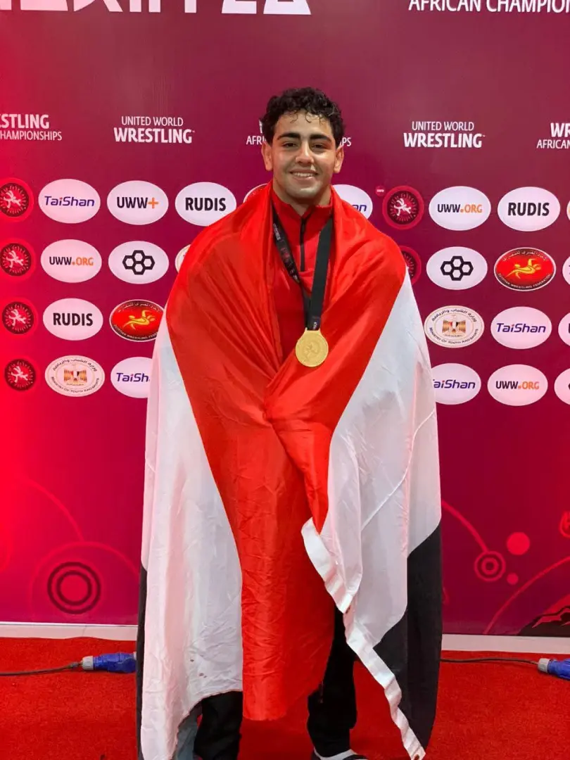 إنجاز رياضي جديد لأبناء البحيرة.. أنس علي السيد يتوج بذهبية أفريقيا للمصارعة الحرة تحت 20 عامًا