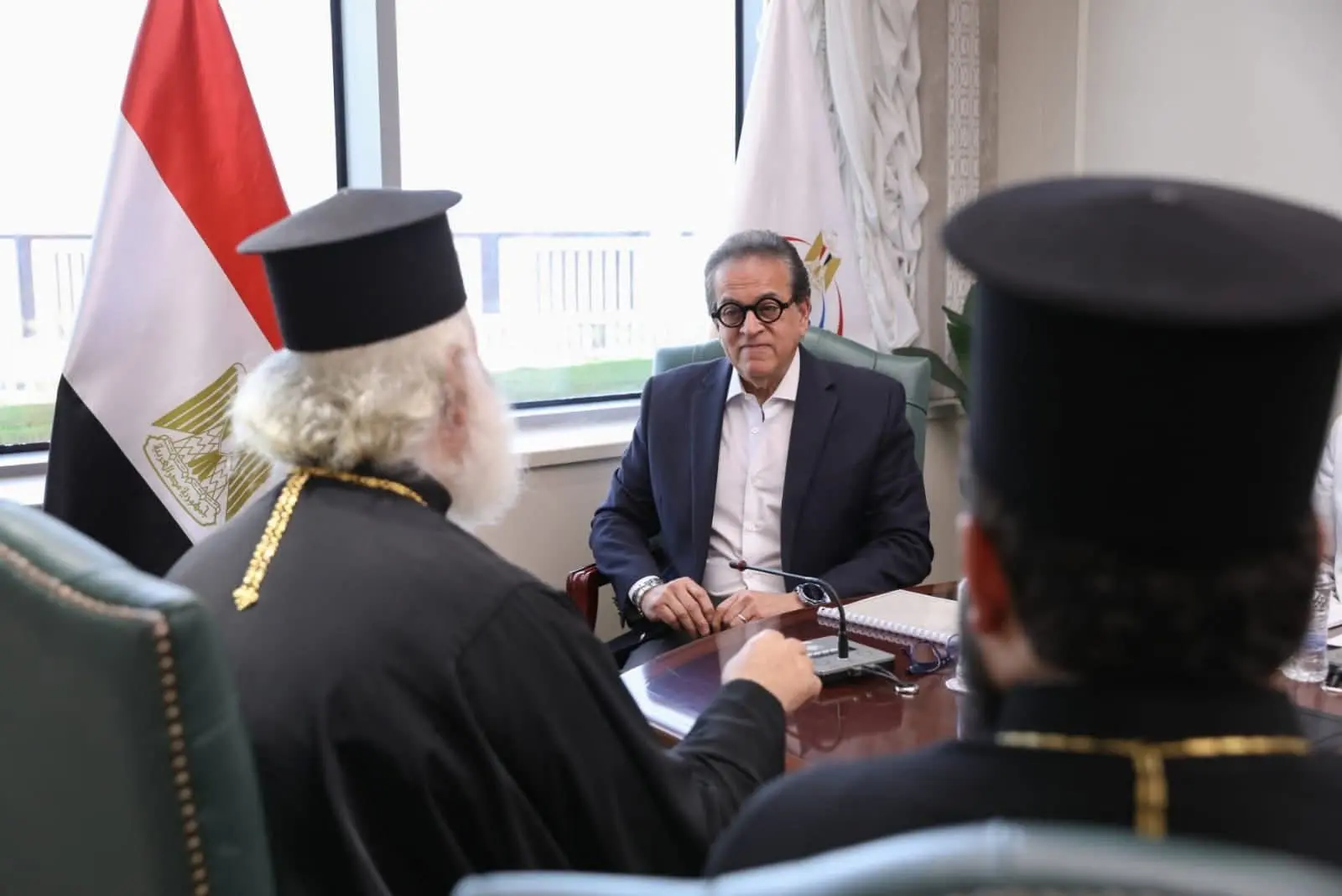 وزير الصحة يستقبل بابا الروم الأرثوذكس لبحث إنشاء مستشفى بالإسكندرية - 1000582965