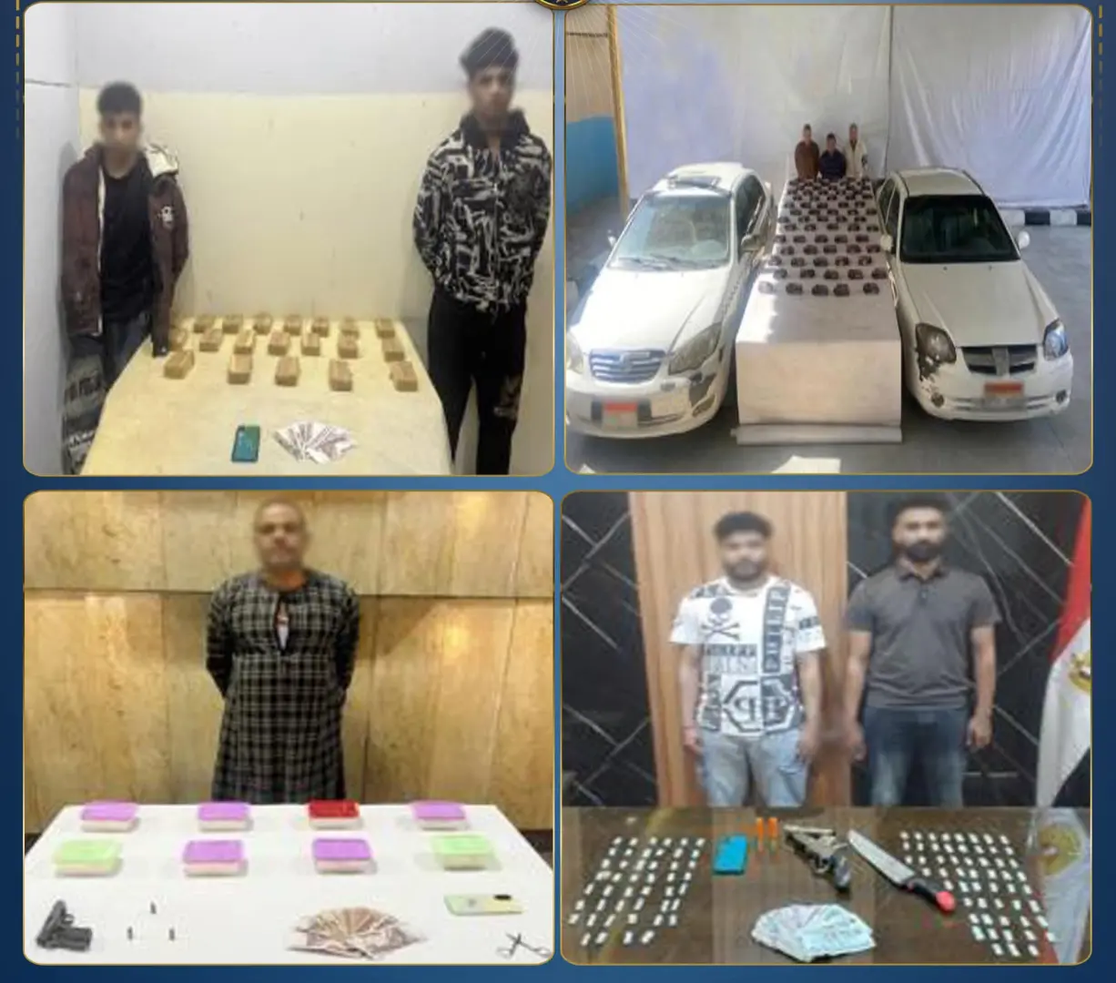 مصرع 3 عناصر إجرامية وضبط 100 قطعة سلاح ومخدرت بـ 97 مليون جنيه في القليوبية - 1000601110