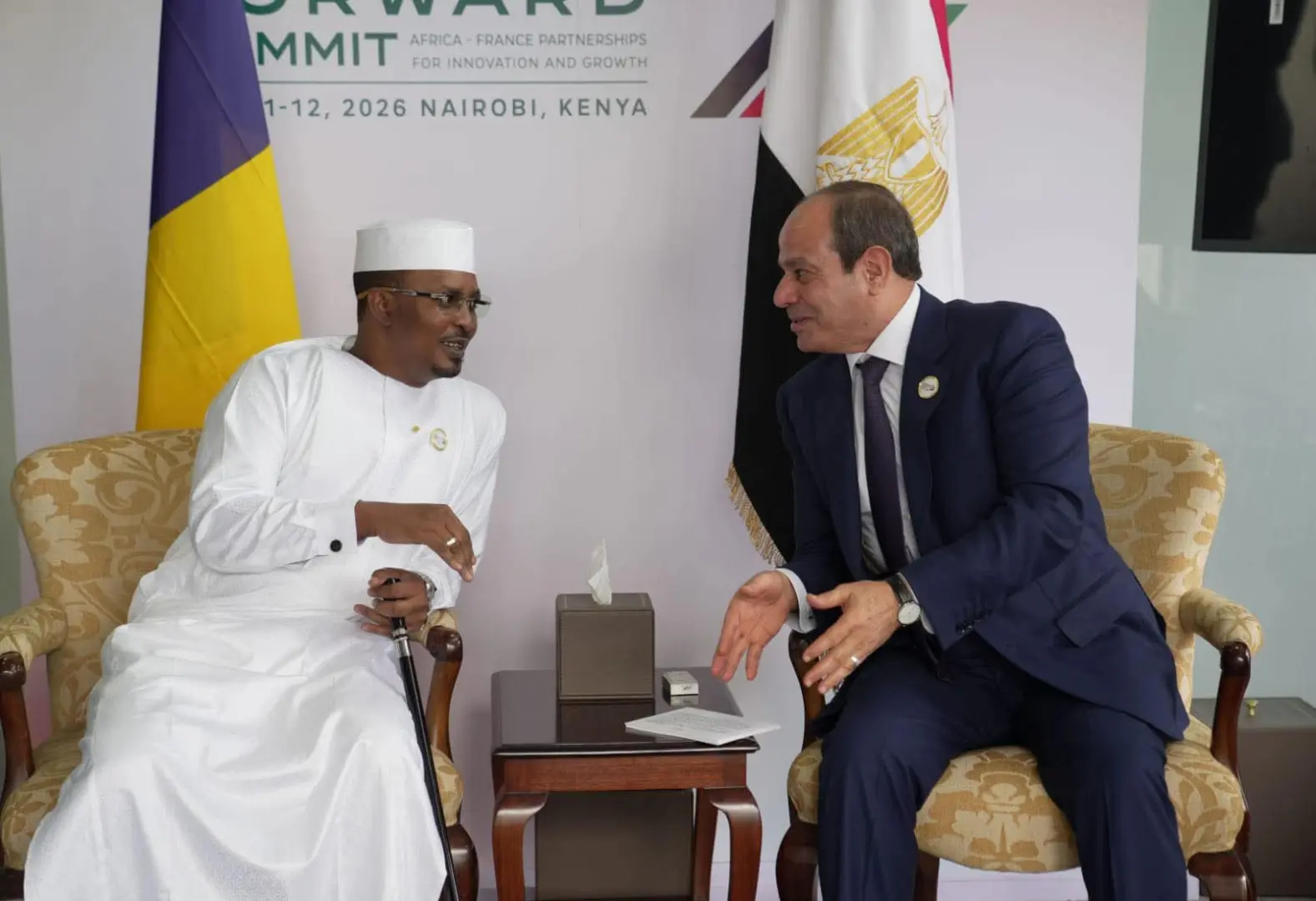 السيسي وديبي يؤكدان في نيروبي تعزيز الشراكة المصرية التشادية ودعم استقرار المنطقة