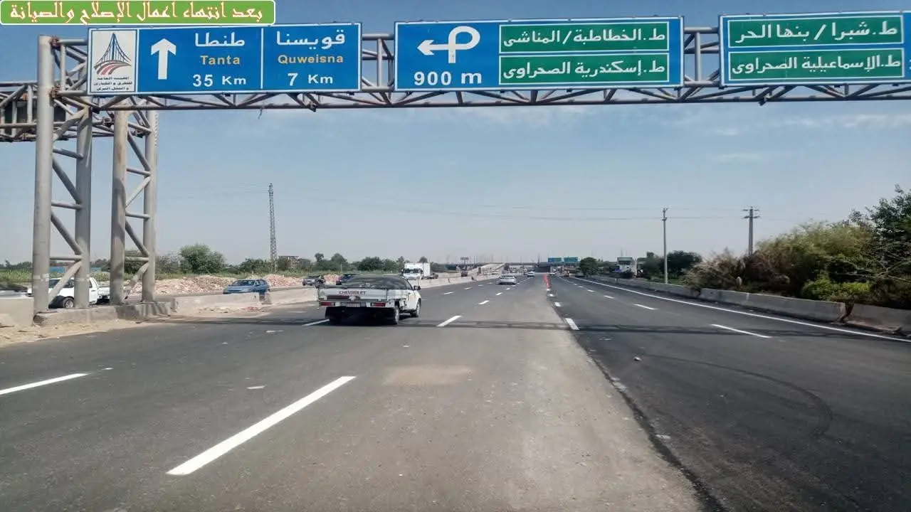 إعادة فتح حركة المرور بكوبري بنها على النيل بعد انتهاء أعمال الصيانة الشاملة - 1000632859
