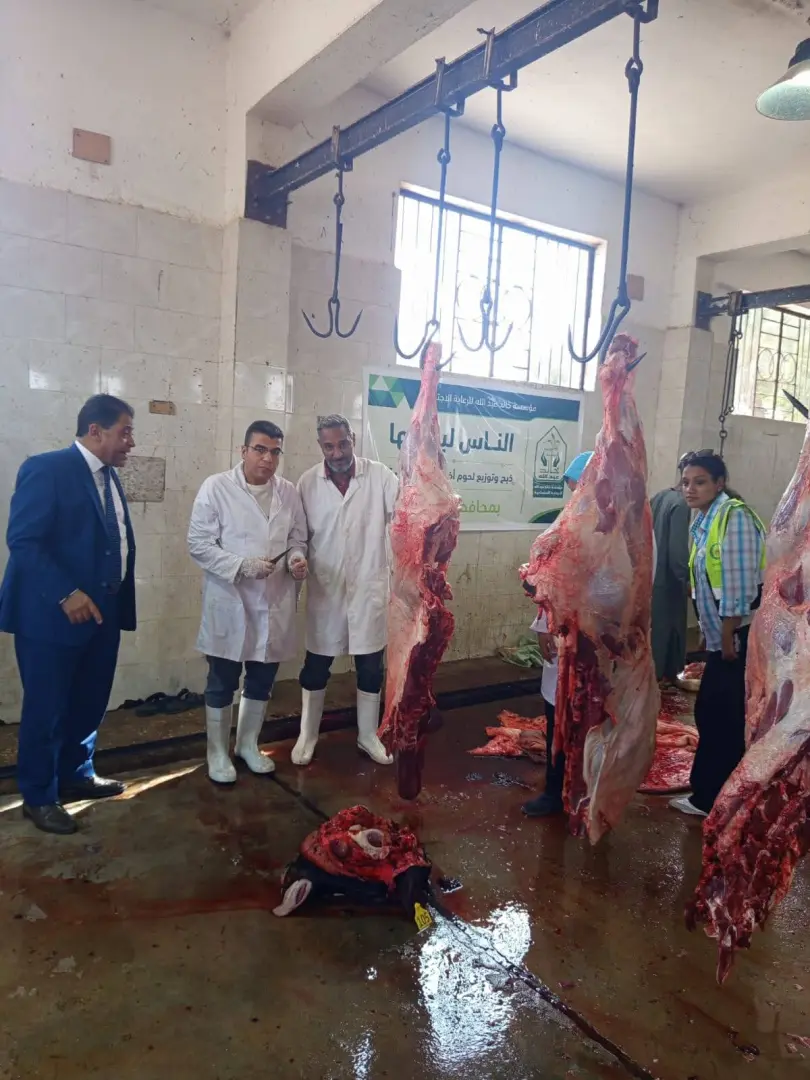 ذبح 40 عجلًا بالمجان بمجازر الأقصر وتوزيع اللحوم على 8 آلاف أسرة في أول أيام عيد الأضحى - 1000640840