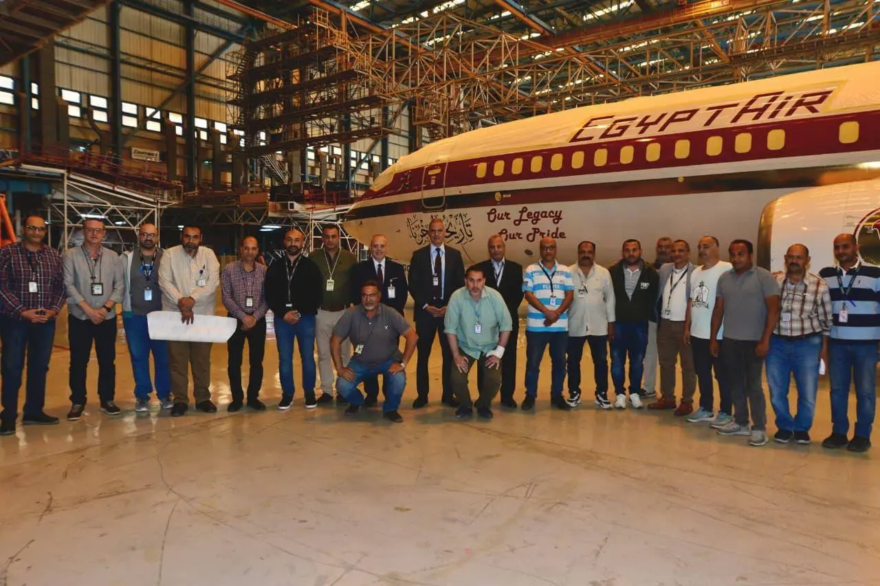 بشعار الثمانينيات.. مصر للطيران تحيي "الهوية التراثية" لطائراتها على طراز B737-800 - 1000641877