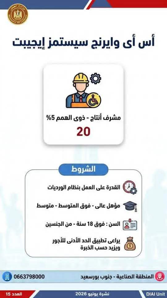 4504 فرصة عمل في 77 شركة بـ14 محافظة.. إليك التفاصيل - 1000650701