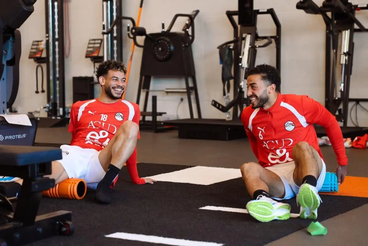 منتخب مصر يخوض تدريبات بدنية في الجيم استعدادًا لمواجهة البرازيل الودية