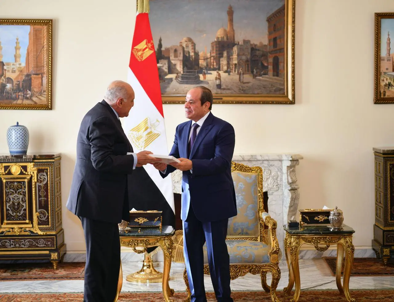الرئيس السيسي يستقبل وزيري خارجية الجزائر وتونس لبحث التطورات الإقليمية - 1000662112