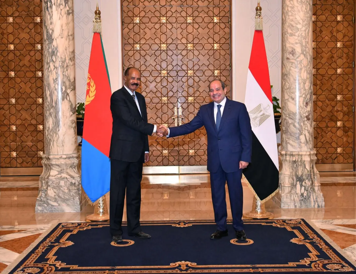 السيسي يستقبل رئيس إريتريا لبحث تعزيز العلاقات الثنائية