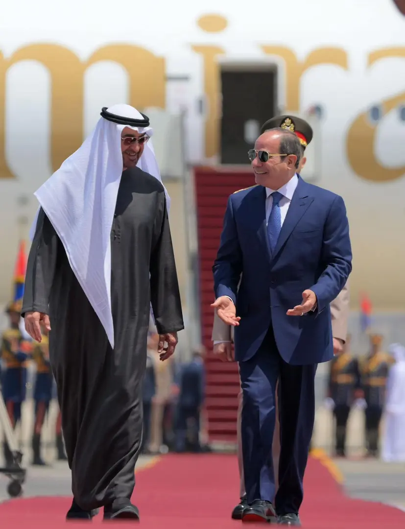 الرئيسان السيسي ومحمد بن زايد يرحبان باتفاق وقف الحرب مع إيران وإعادة فتح مضيق هرمز