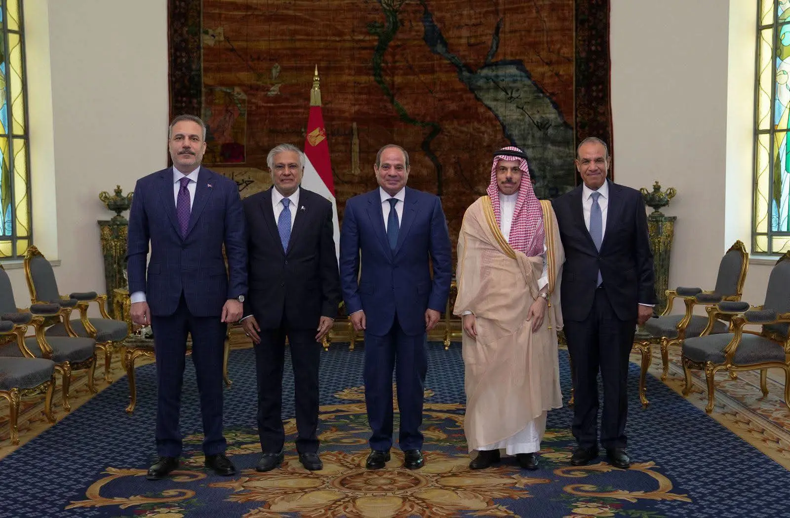 الرئيس السيسي يستقبل وزراء خارجية السعودية وتركيا وباكستان لبحث التطورات الإقليمية