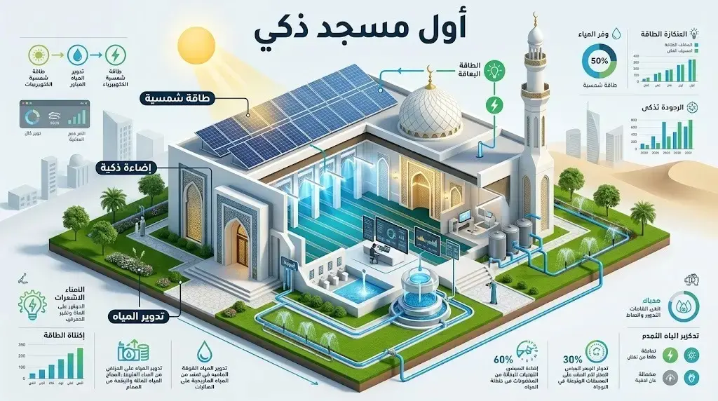 قطر تفتتح أول مسجد ذكي يجمع بين العمارة الإسلامية والتكنولوجيا الحديثة