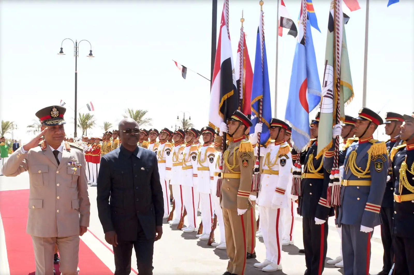 وزير الدفاع يبحث مع نظيره الكونغولي تعزيز التعاون العسكري والأمني