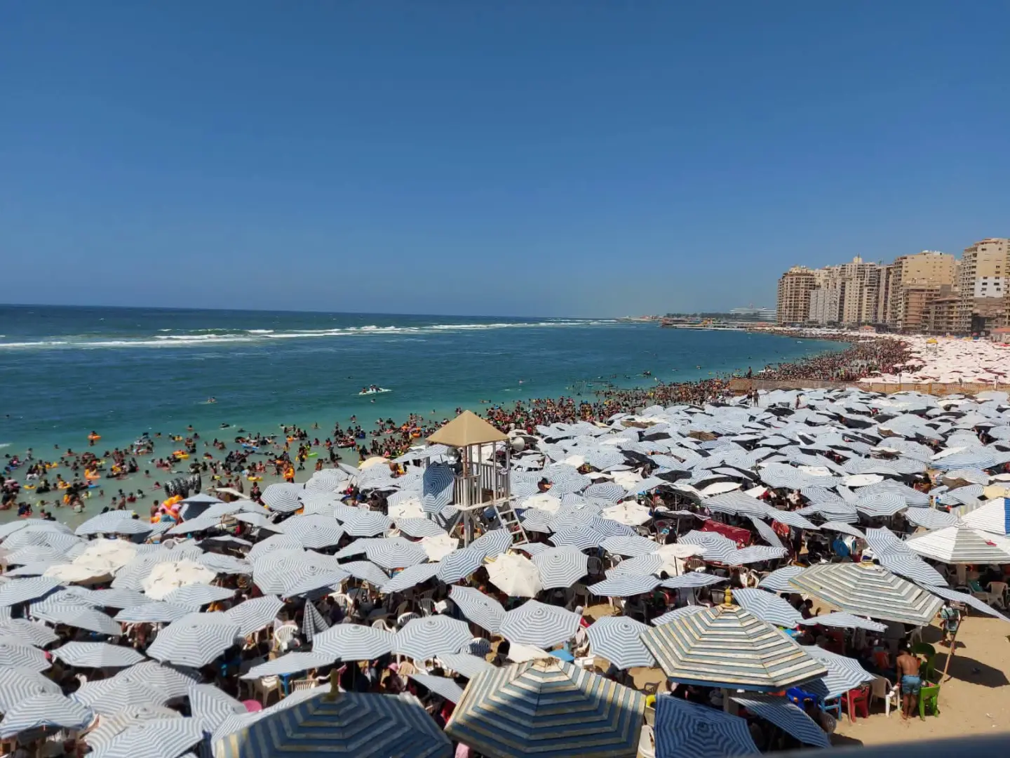 ملتم أغسطس يضرب سواحل الإسكندرية.. رايات حمراء ومنع النزول للبحر