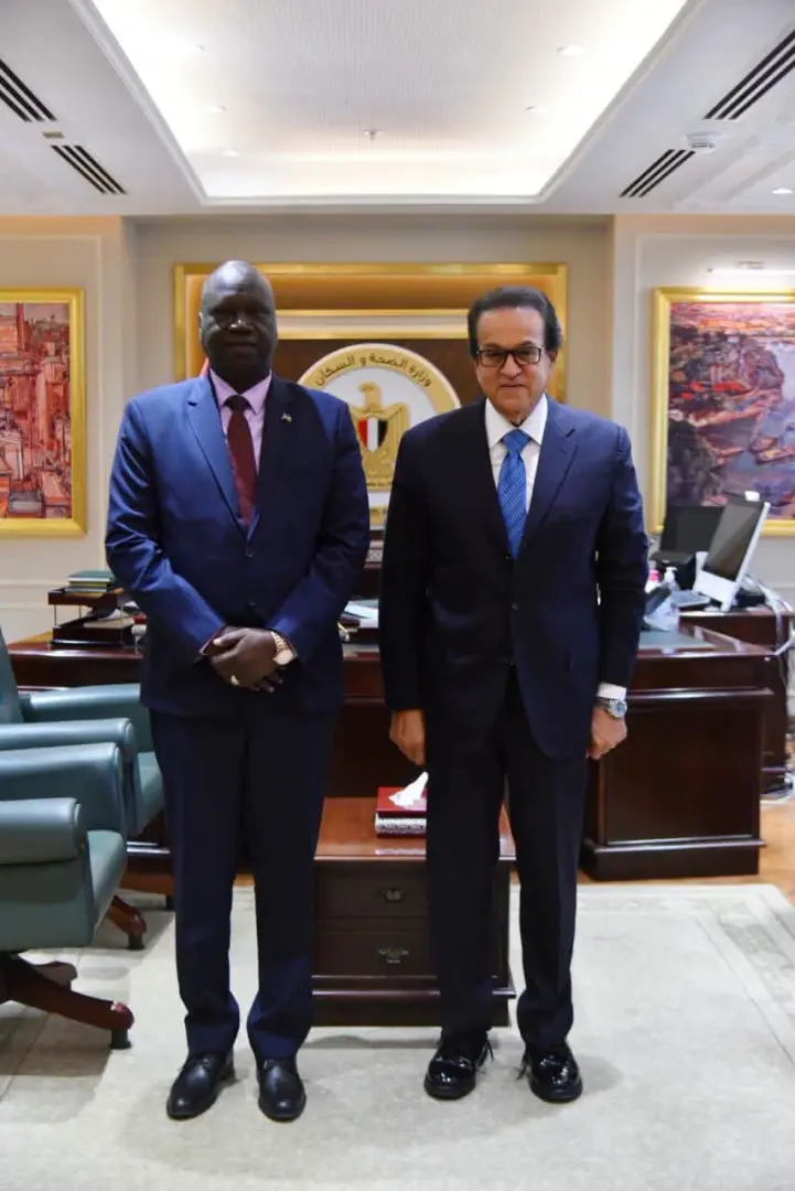 وزير الصحة يستقبل سفير جنوب السودان لبحث تعزيز التعاون الصحي بين البلدين