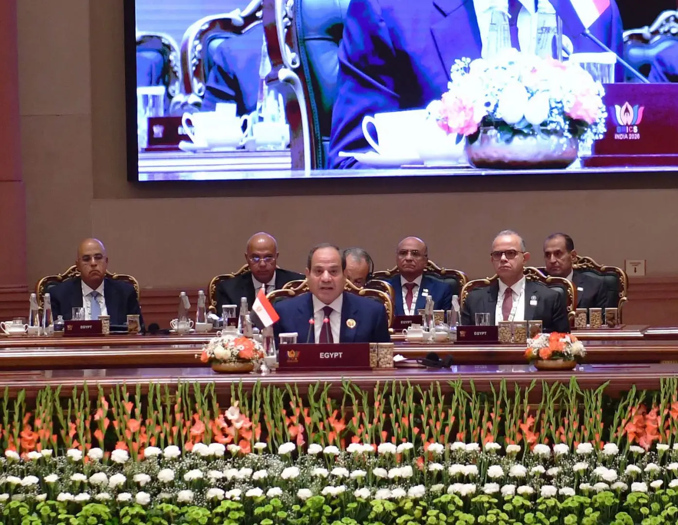 نص كلمة الرئيس السيسي خلال قمة رؤساء دول وحكومات تجمع البريكس المنعقدة بالهند