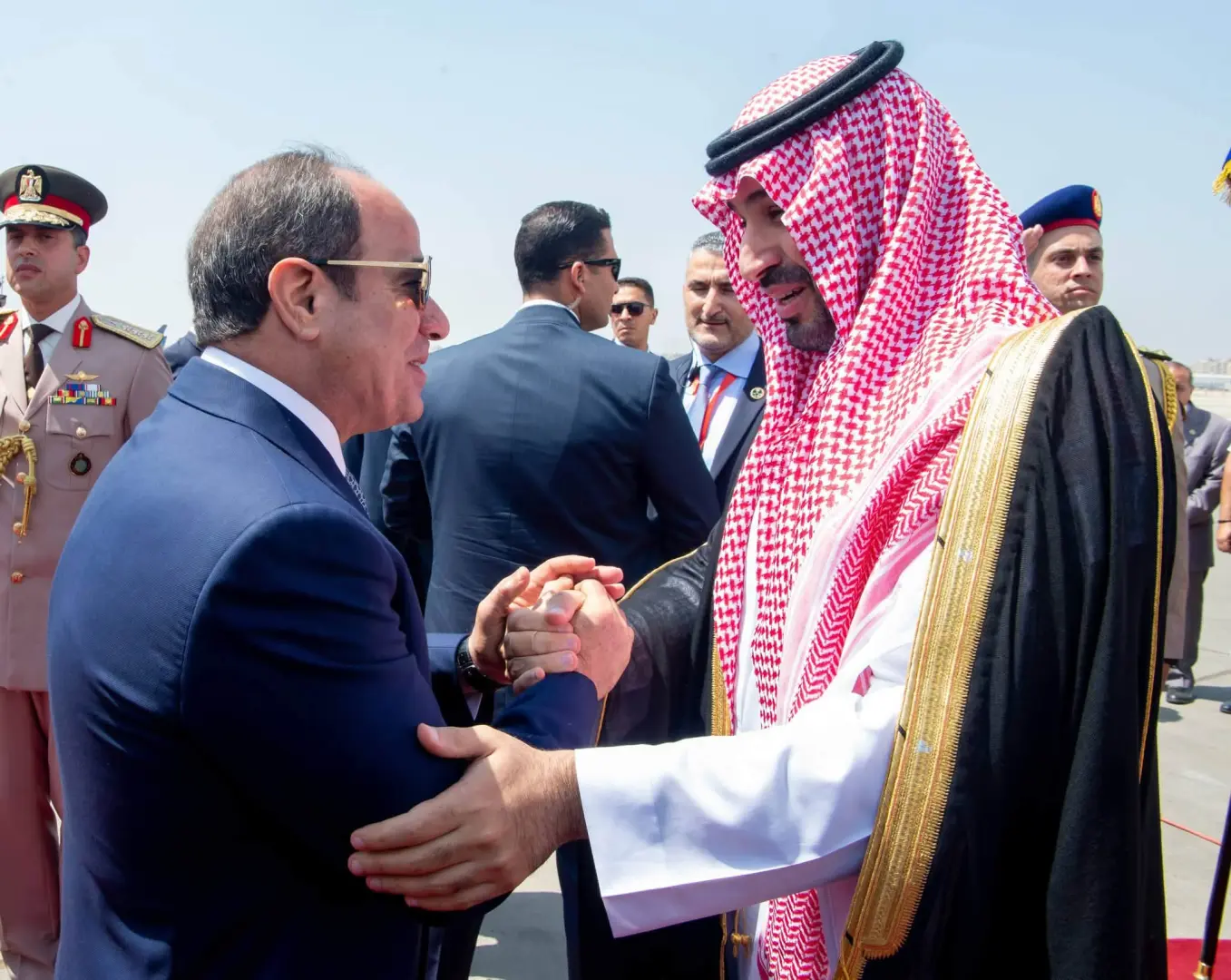 الرئيس السيسي يستقبل ولي العهد السعودي محمد بن سلمان