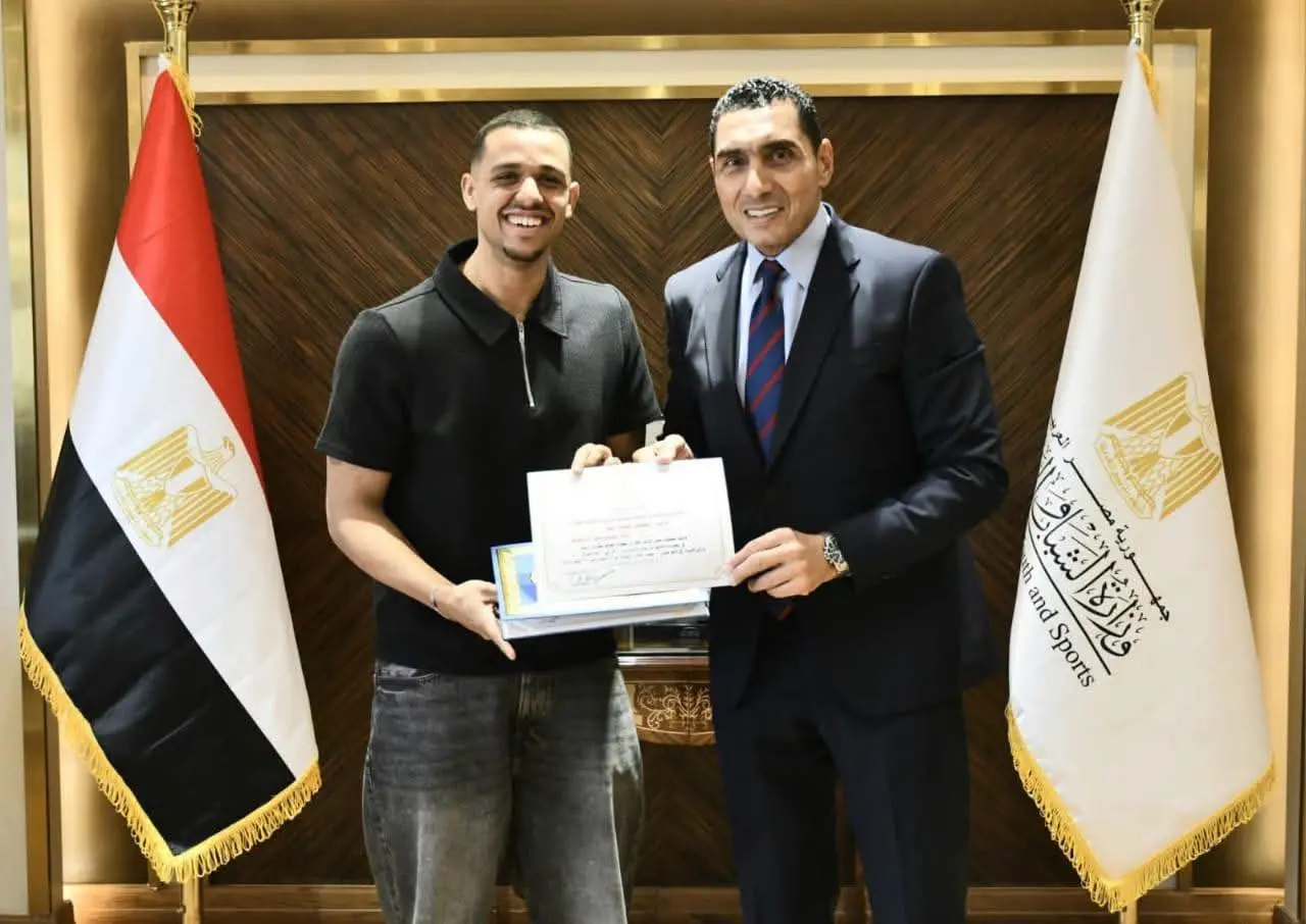 وزير الشباب والرياضة يكرم مصطفى عسل وأمينة عرفي بعد إنجاز قطر كلاسيك للاسكواش