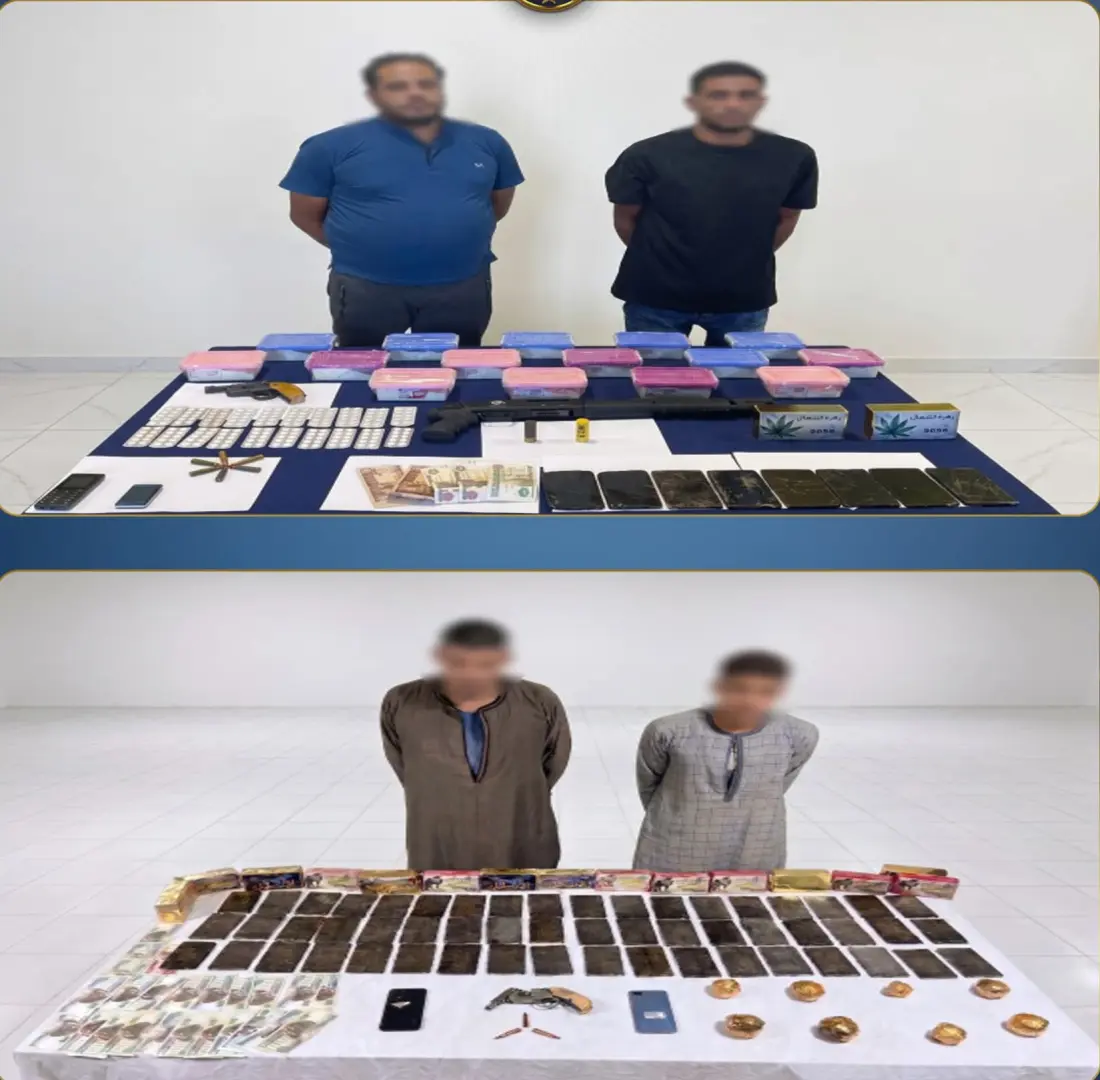 مصرع 4 عناصر إجرامية وضبط نصف طن مخدرات في البحيرة وأسيوط