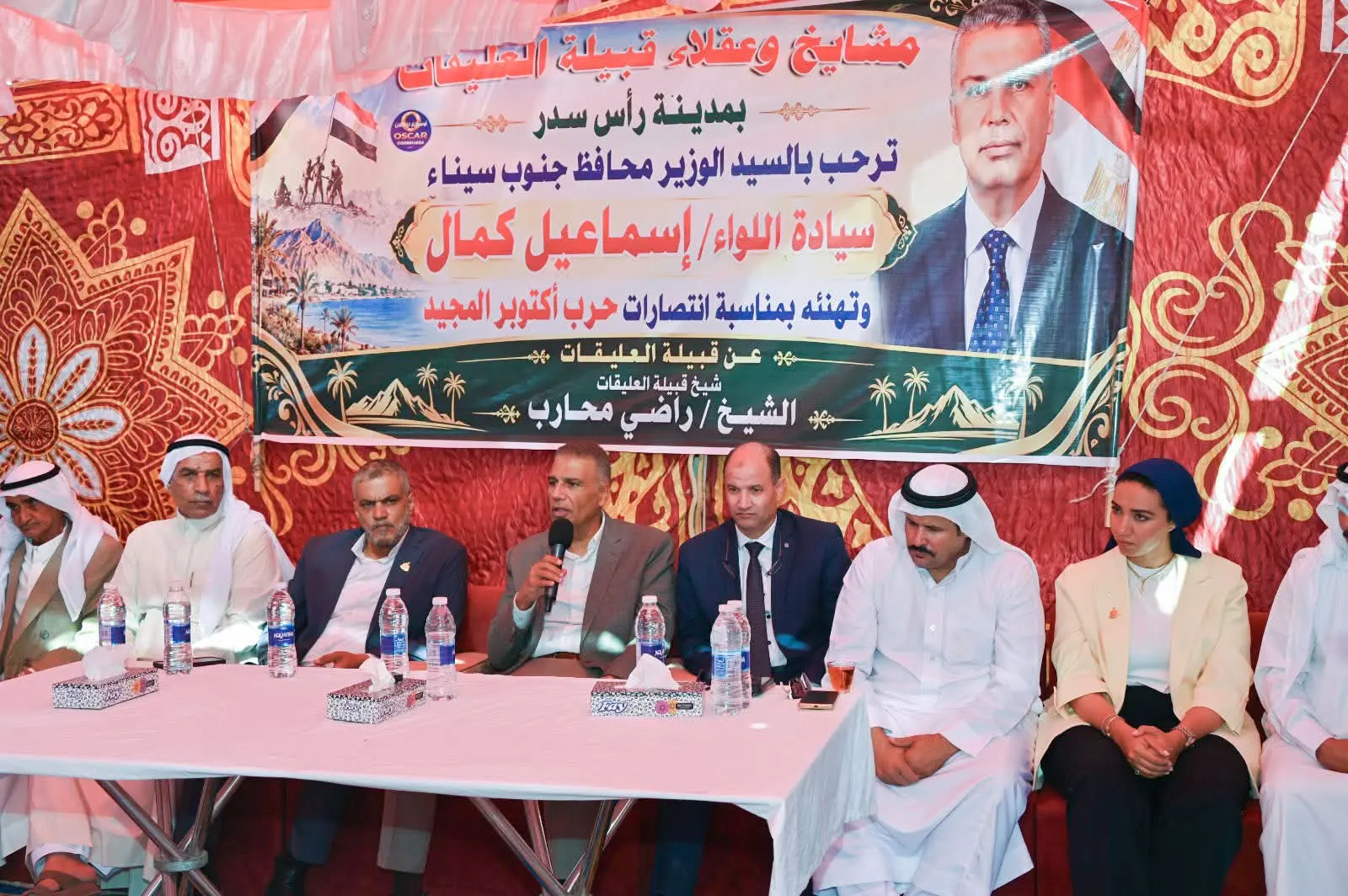 في ذكرى أكتوبر.. محافظ جنوب سيناء يبحث مطالب مشايخ قبائل رأس سدر