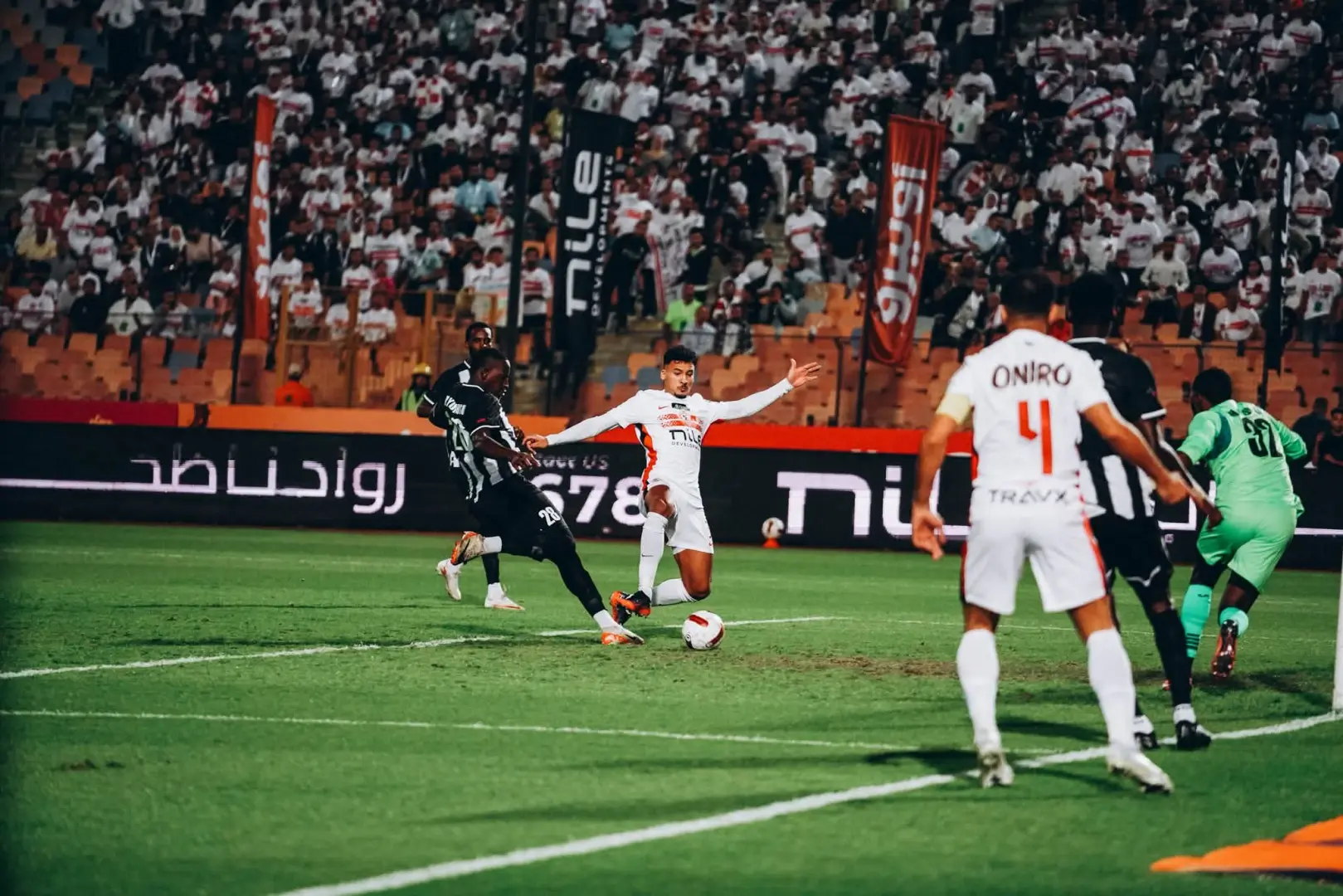 أحمد شريف يسجل هدف التقدم للزمالك أمام الجيش الرواندي في الدقيقة الأولى