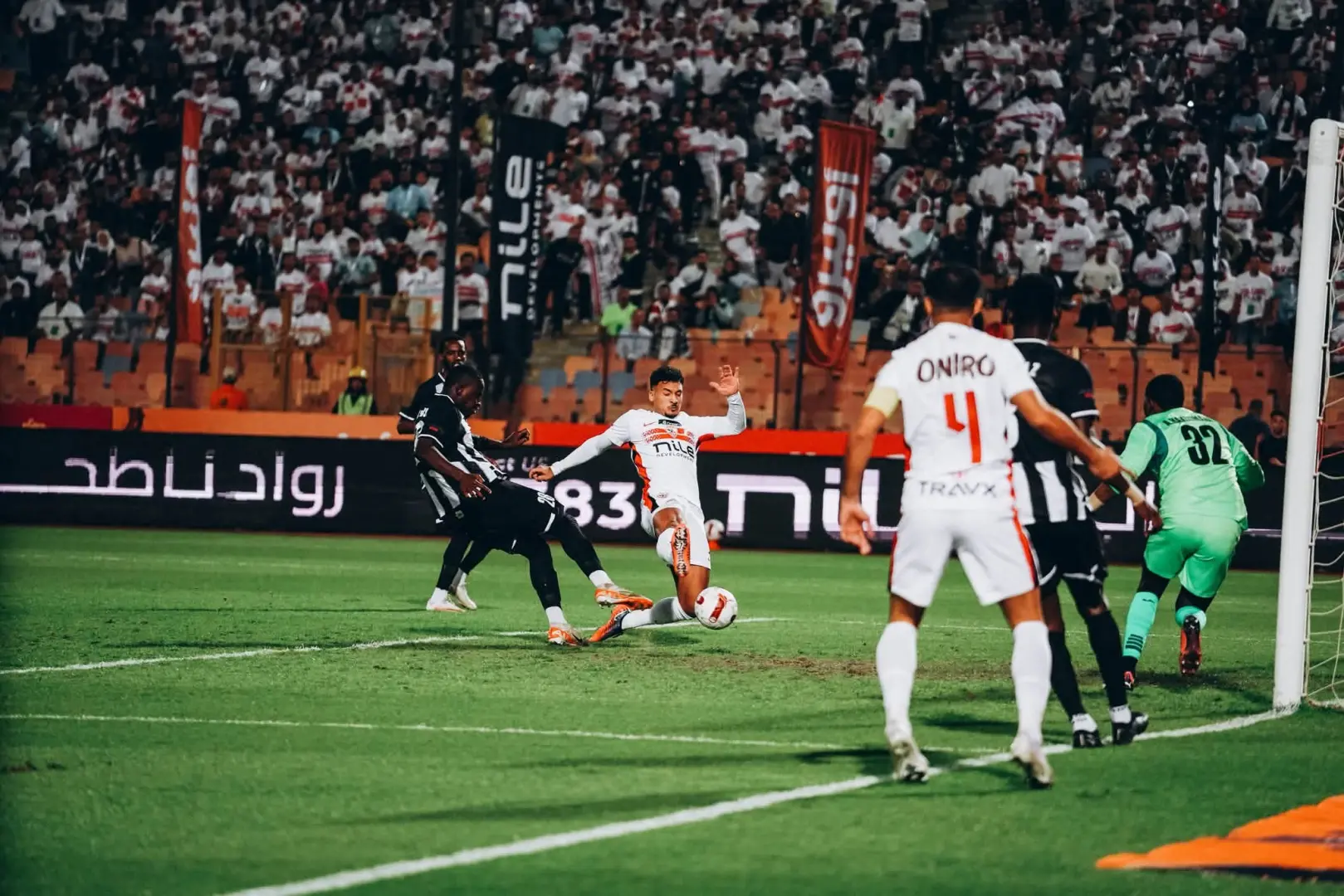 أحمد شريف يسجل هدف التقدم للزمالك أمام الجيش الرواندي في الدقيقة الأولى