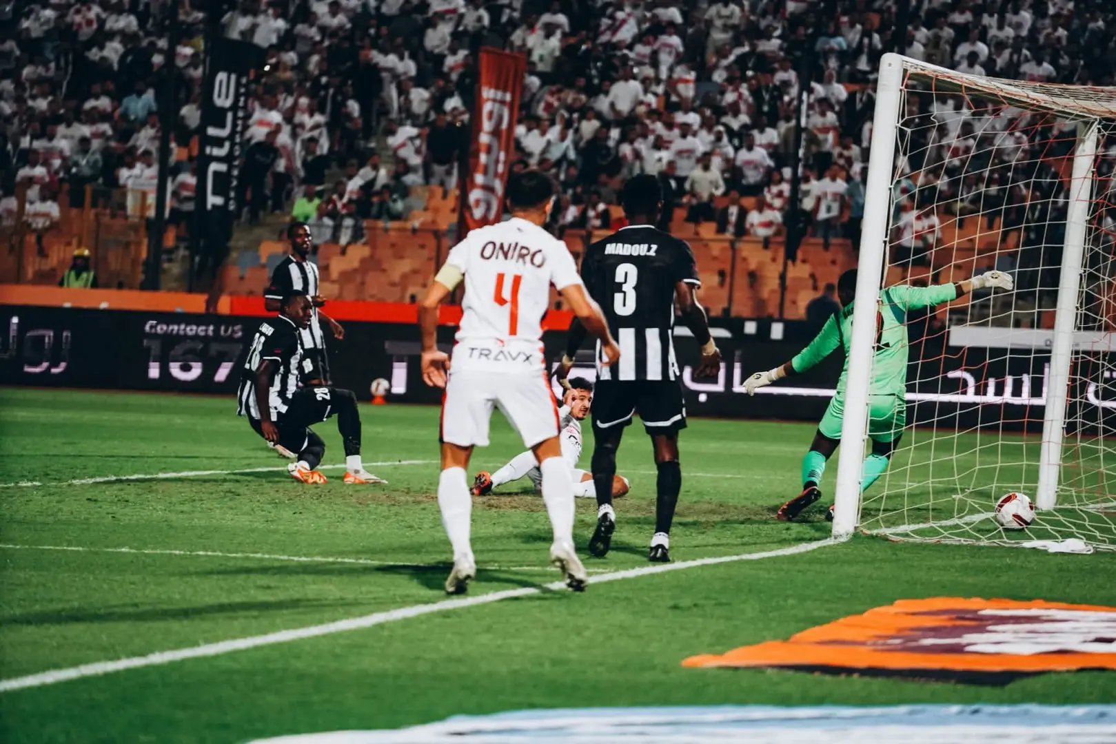 أحمد شريف يسجل هدف التقدم للزمالك أمام الجيش الرواندي في الدقيقة الأولى