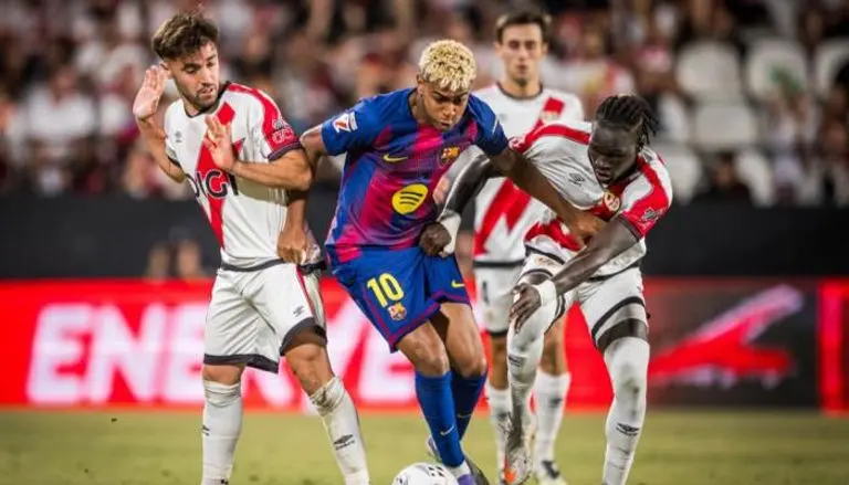 نتيجة  مباراة برشلونة ورايو فاليكانو في الدوري الإسباني