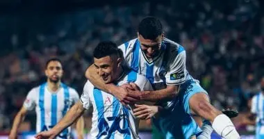 ناصر ماهر يسجل الهدف الثاني لبيراميدز في مرمى سموحة (2-1)