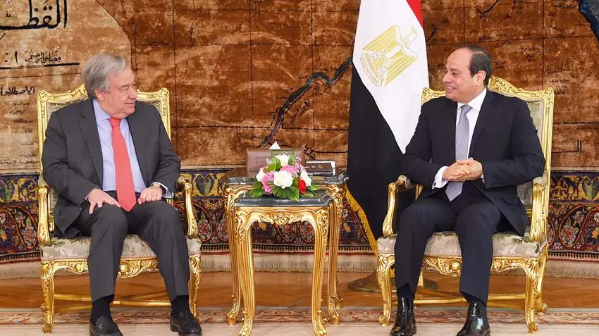السيسي وجوتيريش يؤكدان ضرورة إصلاح مجلس الأمن ودعم الحقوق الفلسطينية
