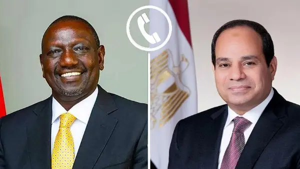 الرئيس السيسي يبحث مع رئيس كينيا أزمة السودان وملف مياه النيل