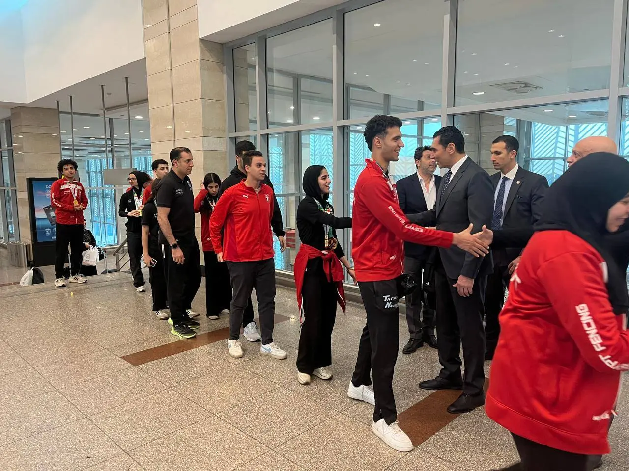 وزير الشباب والرياضة يستقبل منتخب مصر للسلاح بعد تصدره بطولة أفريقيا بـ42 ميدالية في السنغال - 641319154 1488834083287007 6316833506978954275 n
