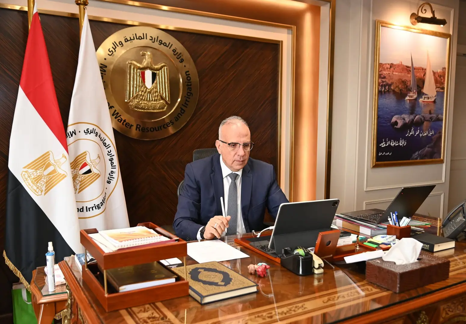 وزير الري: المياه تعني الحياة والكرامة والاستقرار والتنمية