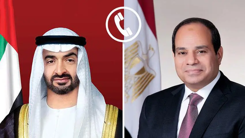 الرئيس السيسي لـ محمد بن زايد: أمنكم هو أمننا.. ومصر تقف بجانب الإمارات في كل الظروف